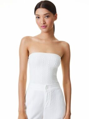 Alice + Olivia Izzie Cable knit tube top